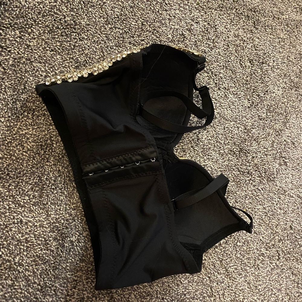 Sparkling Rhinestone Embellished Bra - Picture 3 of 4
